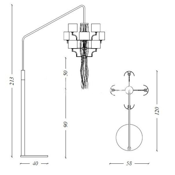 Торшер Baga Bespoke Eccentrica EC13 M20 | T12 cat. C