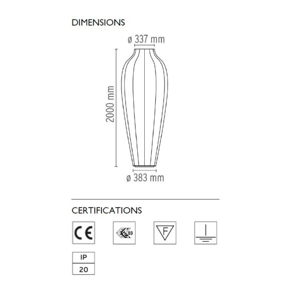 Напольный светильник Flos Chrysalis F1670009