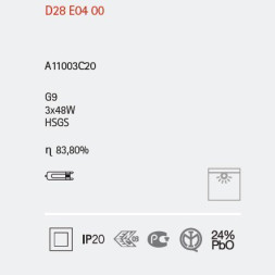 Потолочный светильник Fabbian Cubetto Crystal Glass D28 E04 00