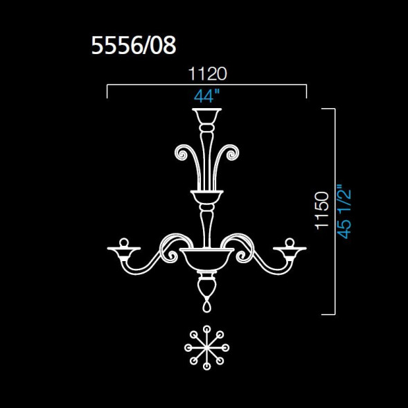 Люстра Barovier&amp;Toso Erfud 5556/08/VI