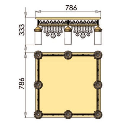 Потолочный светильник Orion Leuchten DLU 1704/8 gold rot