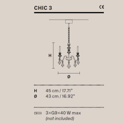 Люстра Masiero Chic 3 F02