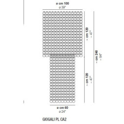 Потолочный светильник Vistosi Giogali PL CA2 E27 NE CR