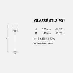 Торшер Masiero Glasse STL3 V13 / DAM IV Swarovski elements