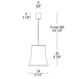 Подвесной светильник Leucos CLOCHE S 0003581
