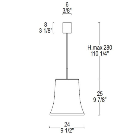 Подвесной светильник Leucos CLOCHE S 0003581