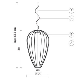 Уличный подвесной светильник Karman Cell SE615-EXT