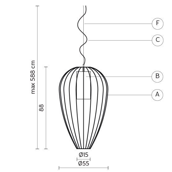 Уличный подвесной светильник Karman Cell SE615-EXT