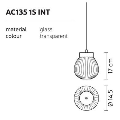 Стеклянный подвесной элемент Karman Ceraunavolta AC135 1S INT