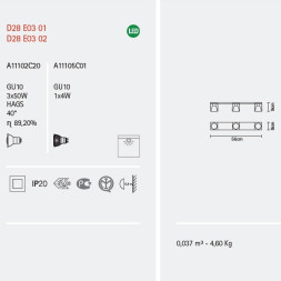 Потолочный светильник Fabbian Cubetto White Glass D28 E03 01