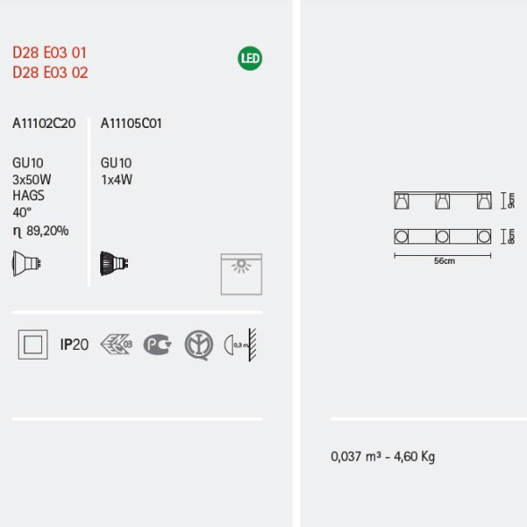Потолочный светильник Fabbian Cubetto White Glass D28 E03 01