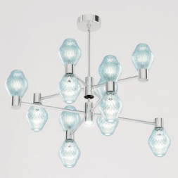 Потолочная люстра Beby Group Peonia 7701B04 Chrome Turquoise Capri
