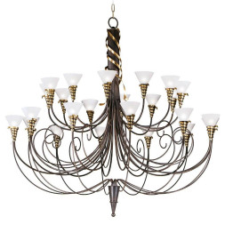 Люстра Masca Futura 1565/24 Peltro oro / Glass 373