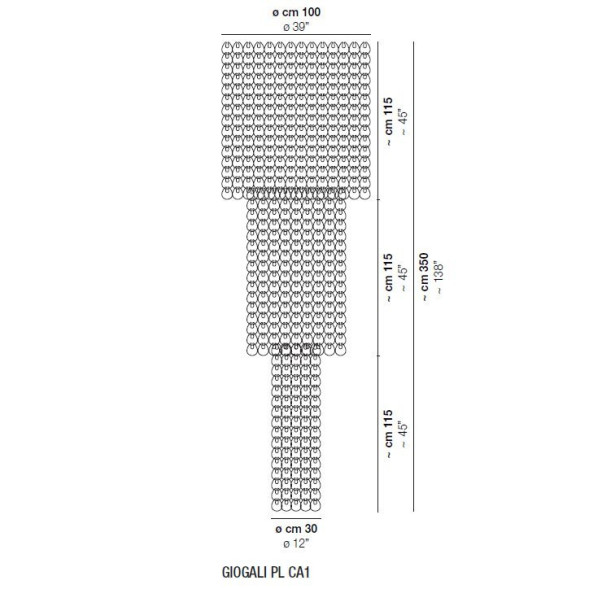 Потолочный светильник Vistosi Giogali PL CA1 E27 CR/TR CR