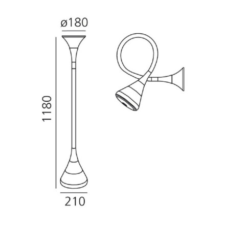 Бра Artemide Pipe 0671W10A