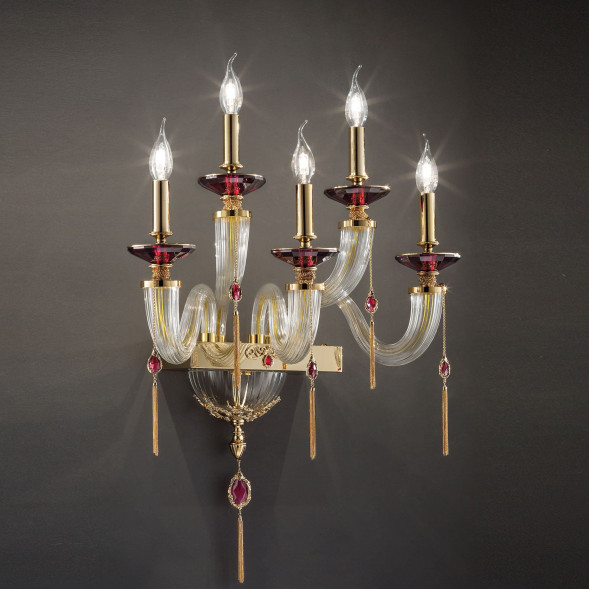 Бра Euroluce Julienne Axis A5 Gold Clear