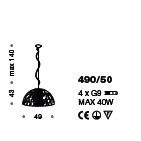 Подвесной светильник IDL Weave 490/50 steel