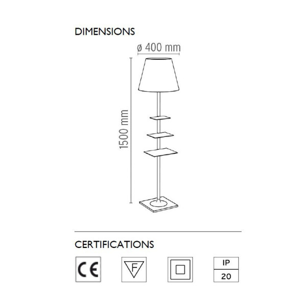 Торшер Flos Bibliotheque Nationale Fumee F1011030