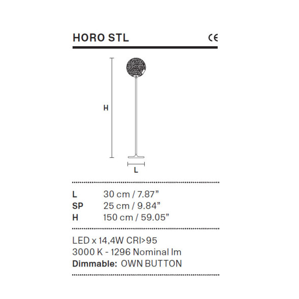 Торшер Masiero HORO STL G18 / AZ