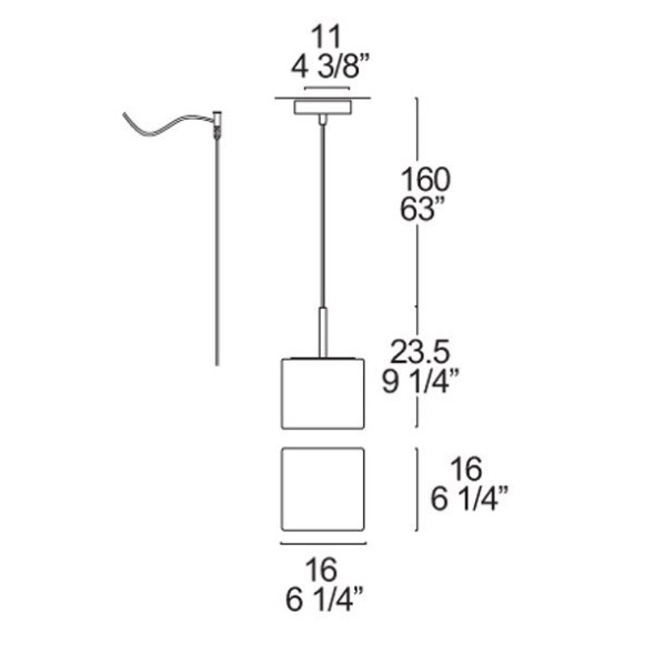 Подвесной светильник Leucos CUBI 16 0001568