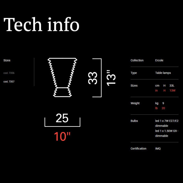Настольная лампа Barovier&amp;Toso Ercole 7357/CC