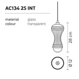 Стеклянный подвесной элемент Karman Ceraunavolta AC134 2S INT