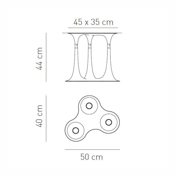 Потолочный светильник Axo Light Nafir PL NAFIR 3 CR BC PLNAFIR3CRBCGU1