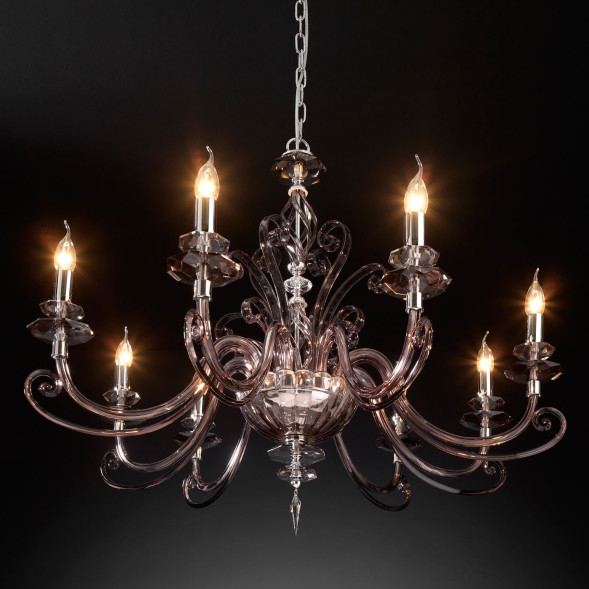 Люстра Euroluce Alicante L8 silver Fume