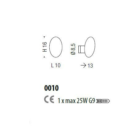 Настенно-потолочный светильник Sylcom Bitta 0010 CR