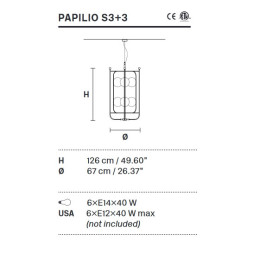 Люстра Masiero Papilio S3+3 V33