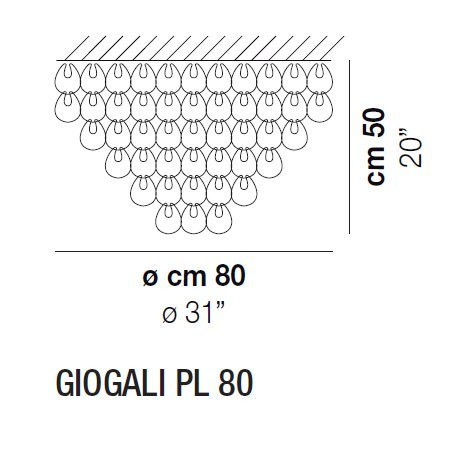 Потолочный светильник Vistosi Giogali PL 80 E27 CR/TR CR