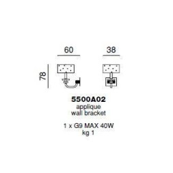 Бра Beby Group Crystal dream 5500A02 Glossy Black Black Swarovski