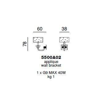 Бра Beby Group Crystal dream 5500A02 Glossy Black Black Swarovski