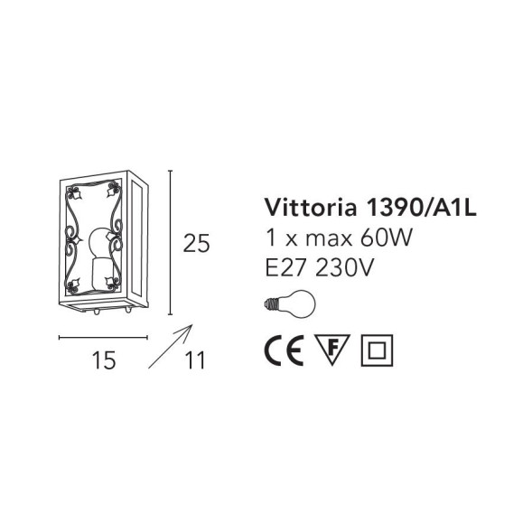Настенный светильник Bellart Vittoria 1390/A1L 05/V01