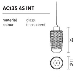 Стеклянный подвесной элемент Karman Ceraunavolta AC135 4S INT