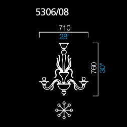 Люстра Barovier&amp;Toso Fauve 5306/08/CC