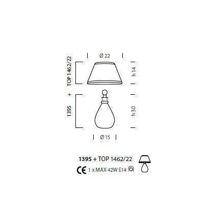 Настольная лампа Sylcom Scrigno 1395 K CR.ORO + TOP 1462/22 ORO