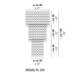 Потолочный светильник Vistosi Giogali PL CA3 E27 CR/TR CR