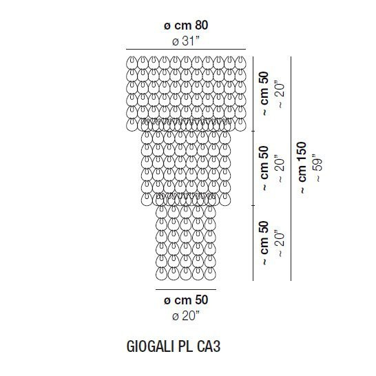 Потолочный светильник Vistosi Giogali PL CA3 E27 CR/TR CR