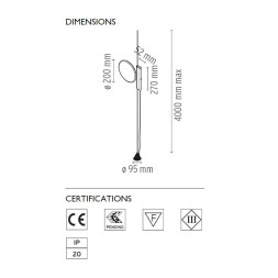 Подвесной светильник Flos OK Black F4640030
