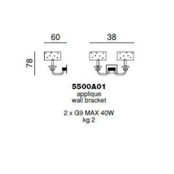Бра Beby Group Crystal dream 5500A01 Chrome White Swarovski