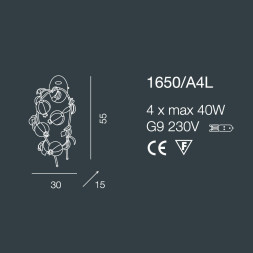 Бра Bellart Ametista 1650/A4L 03/V09