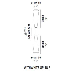 Подвесной светильник Vistosi WithWhite SP 18 P E27 BC BC
