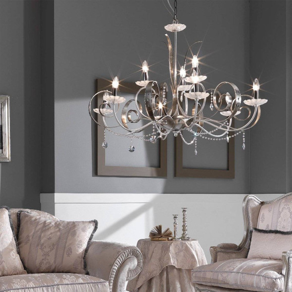 Люстра Masca Gotica 1846/9 Argento platino