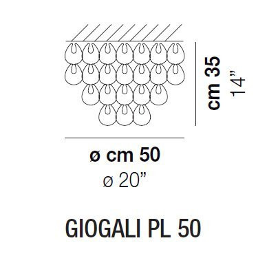 Потолочный светильник Vistosi Giogali PL 50 E27 CR/TR CR