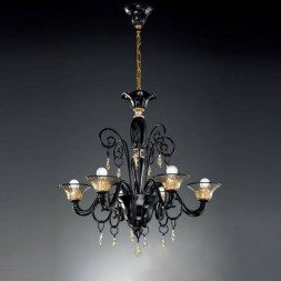 Люстра Vetri Lamp 972/6 Nero/Oro