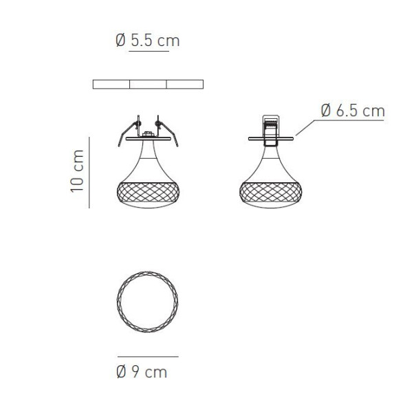 Встраиваемый светильник Axo Light Fairy PL FAIRY I PLFAIRYIAMCRLED