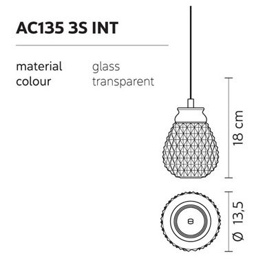 Стеклянный подвесной элемент Karman Ceraunavolta AC135 3S INT