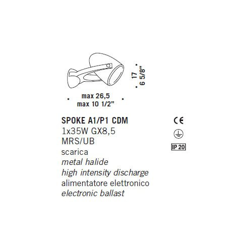 Потолочный светильник De Majo SPOKE A1/P1 CDM 0SPOK0A18