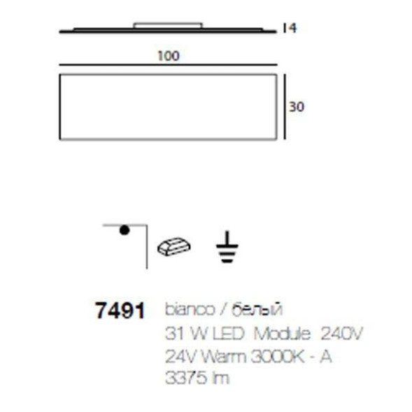 Потолочный светильник Linea Light Dublight 7491